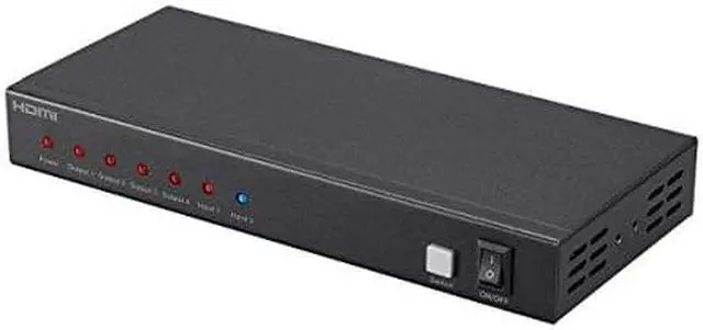 Alt view image 7 of 11 - Monoprice Blackbird 4K 2x4 HDMI Splitter And Switch - Black | 4k @ 30Hz Dolby TrueHD Support And Built in Automatically Adjusting Amplifier
