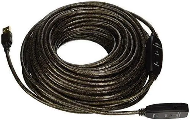 Alt view image 2 of 8 - Monoprice USB 2.0 Extension Cable - 82 Feet - Black | USB Type-A Male to USB Type-A Female, Active, 26/22AWG, Repeater, Kinect & PS3 Move Compatible