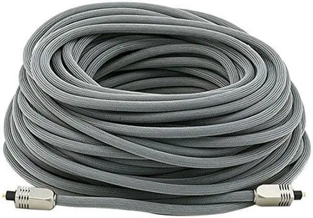 Alt view image 4 of 9 - Monoprice 100ft Premium Optical Toslink Cable w/ Metal Fancy Connectors