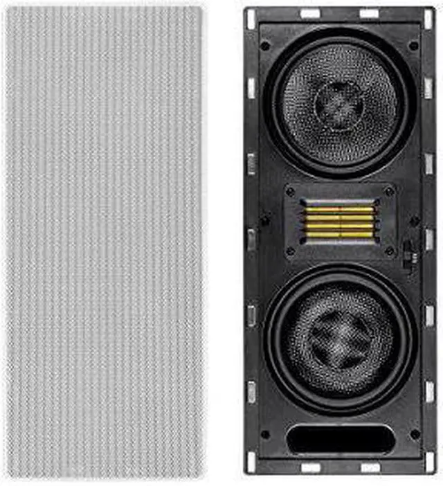 Alt view image 7 of 12 - Monoprice 3-Way Carbon Fiber In-Wall Column Speaker - 6.5 Inch With Ribbon Tweeter (Each) - Amber Series