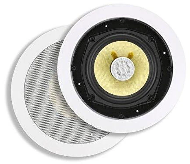 Alt view image 7 of 7 - Monoprice Kevlar 2-Way In-Ceiling Speakers 5-1/4-Inch (Pair) 50W Nominal, 100W Max, Aramid Fiber Fiber Cone Driver