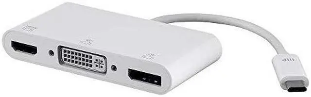 Alt view image 2 of 8 - Monoprice USB-C to HDMI Adapter- Black Mirror Display Resolutions Up To 4K @30Hz to - Select Series