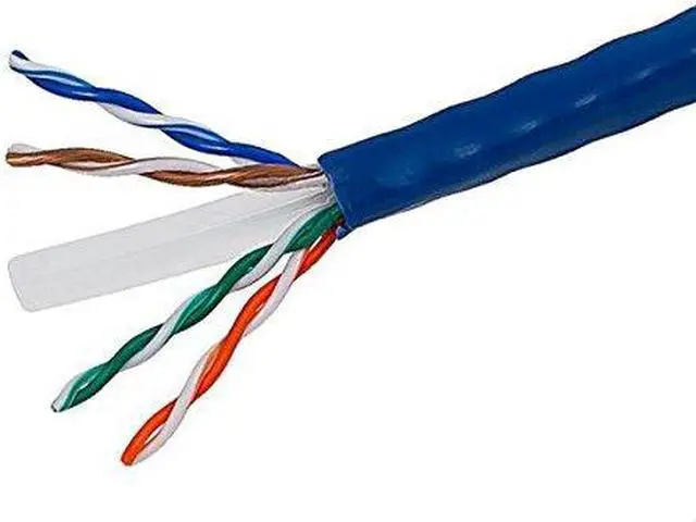 Main image of Monoprice Cat6 Ethernet Bulk Cable - 250 Feet - Blue | Network Internet Cord - Stranded, 550Mhz, UTP, CM, Pure Bare Copper Wire, 24AWG