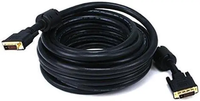 Alt view image 4 of 13 - Monoprice 25ft 24AWG CL2 Dual Link DVI-D Cable - Black