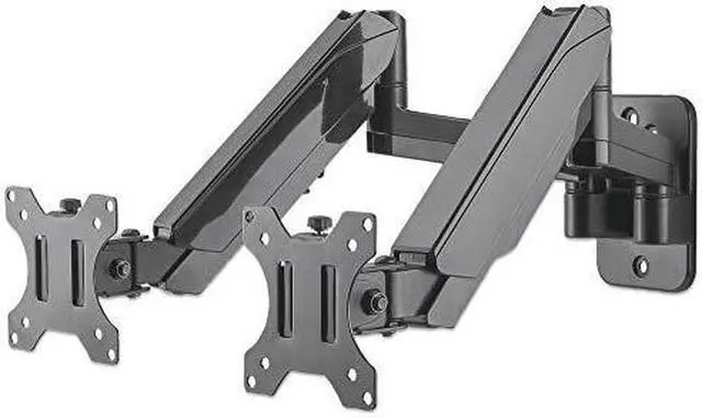 Alt view image 5 of 20 - Manhattan Universal Gas Spring Dual Monitor Wall Mount 461627