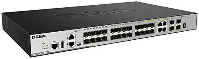 Alt view image 4 of 4 - D-Link 28 Port Layer 3 Stackable Managed Gigabit Switch including 4 10GbE Ports Model DGS-3630-28SC/SI