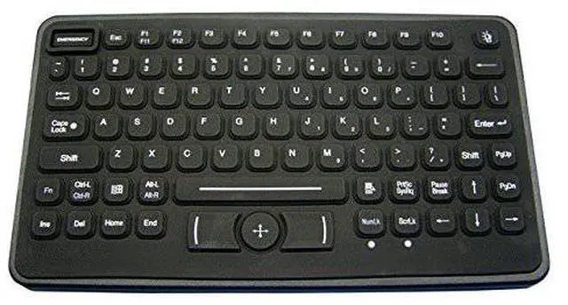 Alt view image 2 of 4 - TG3 ELECTRONICS INC KBA-BLH-5RU KEYBOARD; RUGGED 86 KEY KEYBOARD W/ NEMA 4 POINTING DEVICE AND RED BACKLIGHTING.