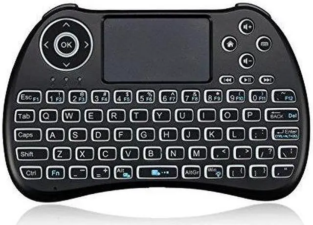 Alt view image 8 of 20 - Adesso SlimTouch 4040 - Wireless Illuminated Keyboard with Built-in Touchpad