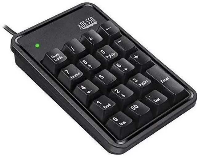 Alt view image 5 of 19 - Adesso 19-Key Usb Numeric Keypad ,Built-In 3-Port  Usb Hubs , Durable  Mechnical