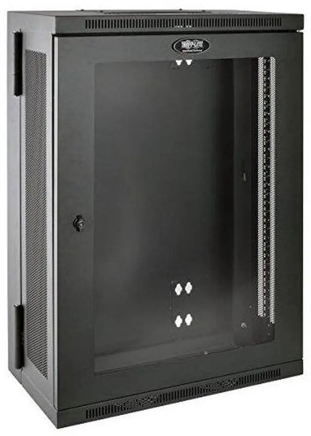 Alt view image 6 of 10 - Tripp Lite 18U Wall-Mount Rack Enclosure Server Cabinet with Clear Acrylic Window, Hinged Back, Low-Profile Patch-Depth (SRW18US13G)