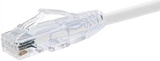 Alt view image 5 of 7 - Unirise Clearfit Slim Cat6 Patch Cable, Snagless, White, 10ft