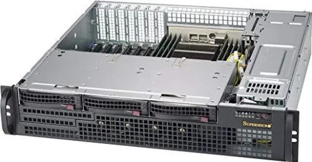 Alt view image 4 of 4 - Supermicro CSE-825MBTQC-R802LPB Sc825Mb 2U Rm Blk 800W Rps Atx Compact Sas3 Lp Cse