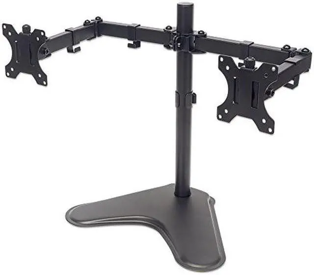 Alt view image 3 of 16 - Manhattan Universal Dual Monitor Stand With Double-Link Swing Arms