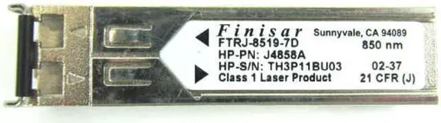 Main image of Finisar J4858A FTRJ-8519-7D HP SWITCHING PROCURVE GIGABIT SX-LC MINI GBIC