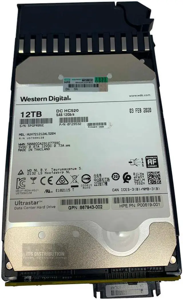 Alt view image 3 of 4 - Hpe Q2R42A MSA 12TB 7.2k SAS 12Gbps 3.5 Inch 512e Hot Swap Hdd-Spare