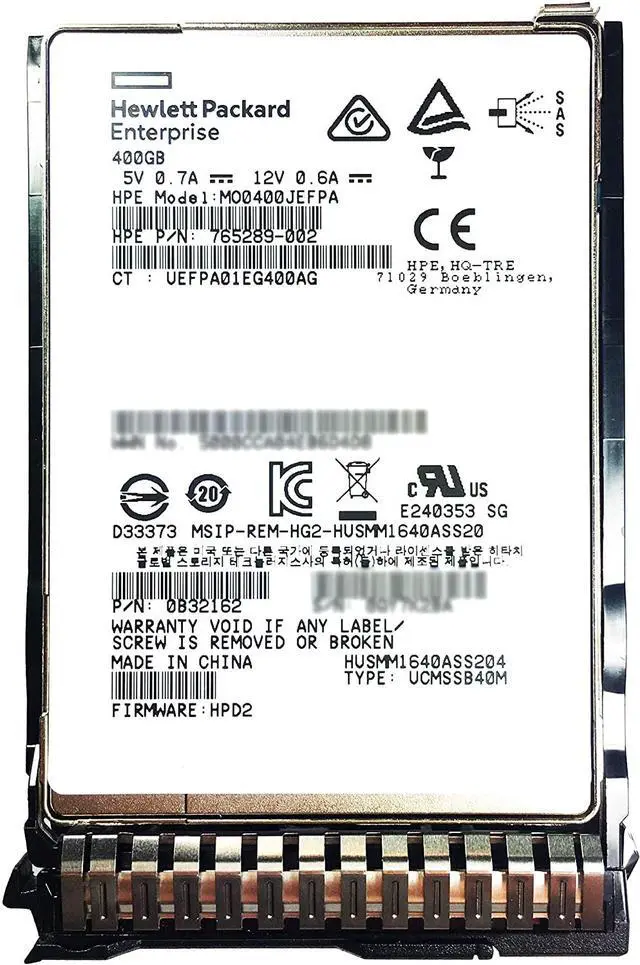 Main image of HPE 400GB Hot-Plug Solid State Drive (SSD) - SAS LFF (765289-002)