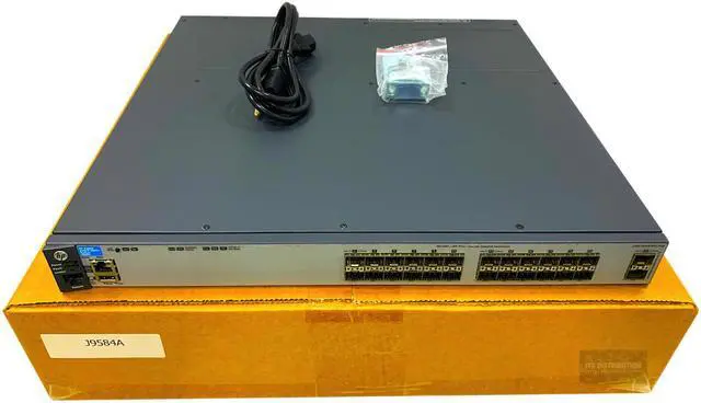 Alt view image 2 of 3 - HPE J9584A E3800-24SFP-2SFP+ Layer 3 Switch
