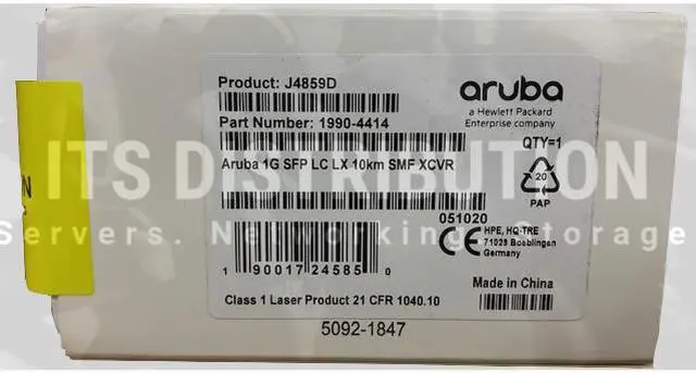 Main image of Hewlett-Packard HEW#J4859D Aruba 1G SFP LC LX 10km SMF XC