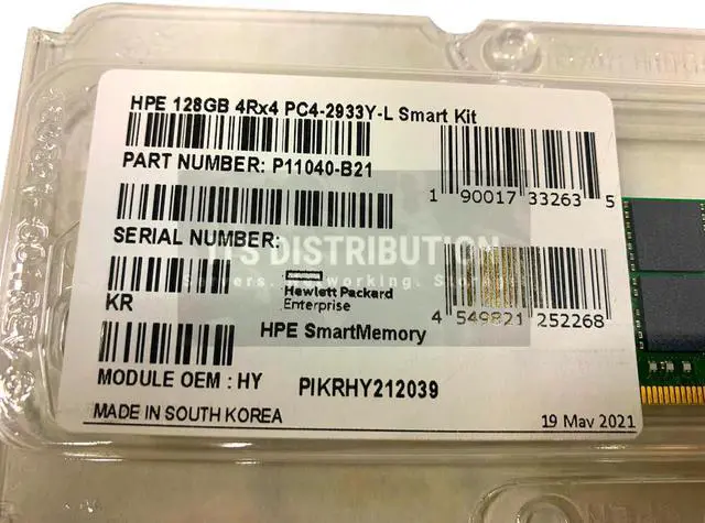Alt view image 2 of 3 - HPE 128GB 4RX4 PC4-2933Y-L Smart Memory Kit (P11040-B21)