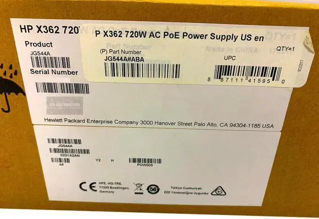 Alt view image 2 of 2 - HP X362 720W 100-240VAC to 56VDC PoE Power Supply