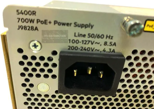 Alt view image 2 of 2 - HPE Power Supply 5400R 700W POE+ ZL2 (J9828A)