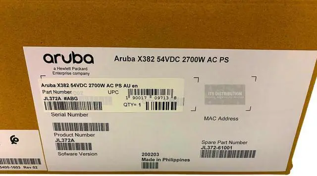 Alt view image 2 of 2 - HP JL372A 2750 Watt Power Supply For Aruba X382.