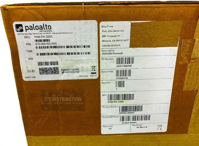 Alt view image 2 of 2 - Palo Alto PA-3250 2U 12 Port 10G SSD 240 GB Security Appliance (PAN-PA-3250) 910-000163-00G