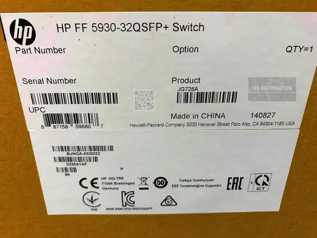Alt view image 2 of 2 - HPE FlexFabric 5930 32QSFP+ Switch (JG726A)