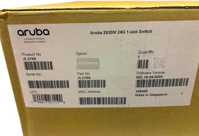 Alt view image 2 of 3 - HP Aruba 2930M 24-Ports 20x RJ45 4x SFP Ports 1U Managed Switch (No Power Supply) JL319A