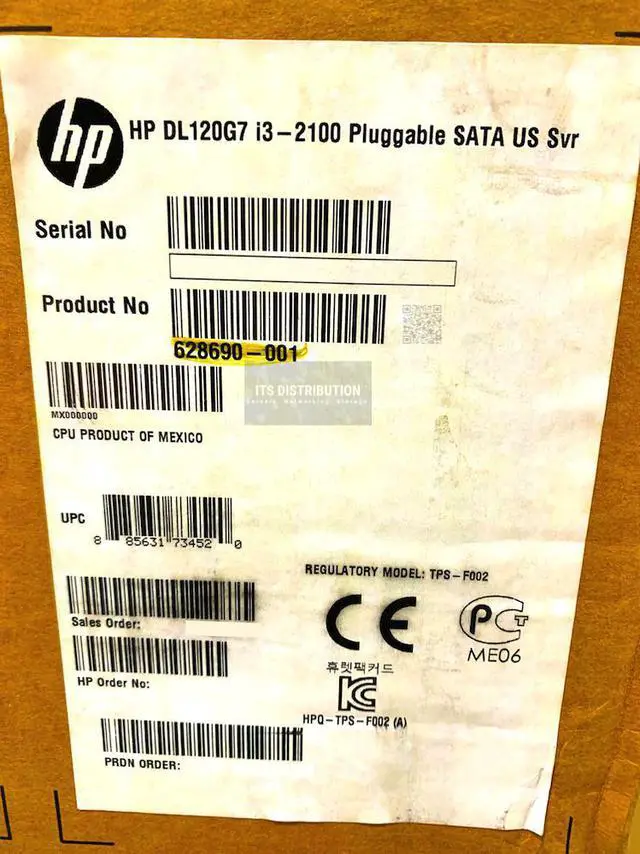 Alt view image 2 of 2 - HP ProLiant DL120 G7 1U SATA Rack Server i3-2100 (628690-001)