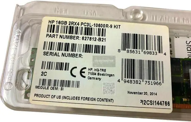 Alt view image 2 of 2 - HP 627812-B21 628974-081 16GB 2RX4 PC3L-10600R G7 G6 Memory