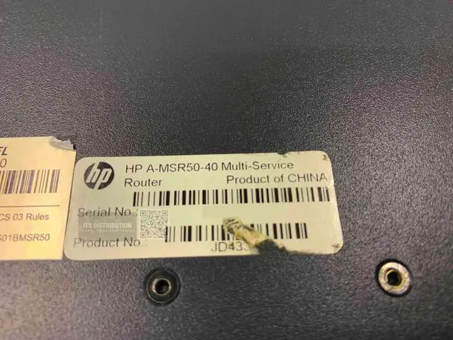 Alt view image 3 of 3 - HP A-MSR50-40 Multi-Service Router 0235A297 (JD433A)