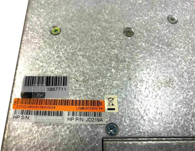 Alt view image 4 of 4 - HPE FlexNetwork A7500 2800W AC Power Supply 0231A0S6 (JD219A)