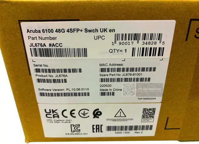 Alt view image 2 of 2 - HPE Aruba 6100 48G 4SFP+ Switch - switch - 52 ports - managed - rack-mounta