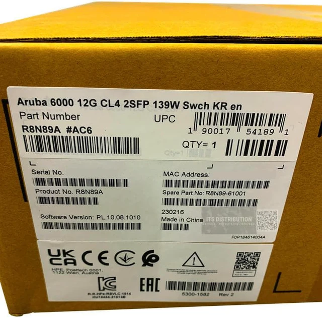 HPE Aruba 6000 12G Class4 PoE 2G/2SFP 139W Switch R8N89A (Replacement ...