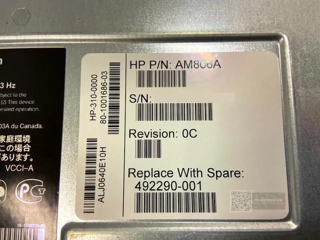 Alt view image 3 of 3 - HP StorageWorks SFP Fibre Channel 8/8 8 Port SAN Switch 492290-001 (AM866A)