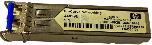 Main image of HP Gigabit-LX-LC mini-GBIC Transceiver 1005-0928 (J4859B)