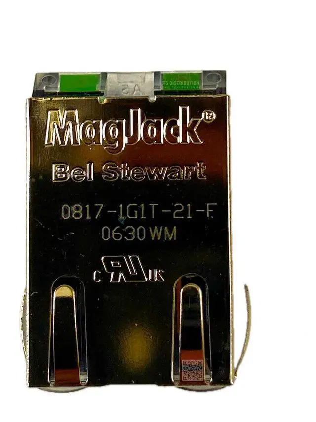 Alt view image 2 of 7 - Bel Fuse MagJack 1Port 100BASE-T PCB RJ45 AutoMDIX Terminal 60 Count (0817-1G1T-21-F)