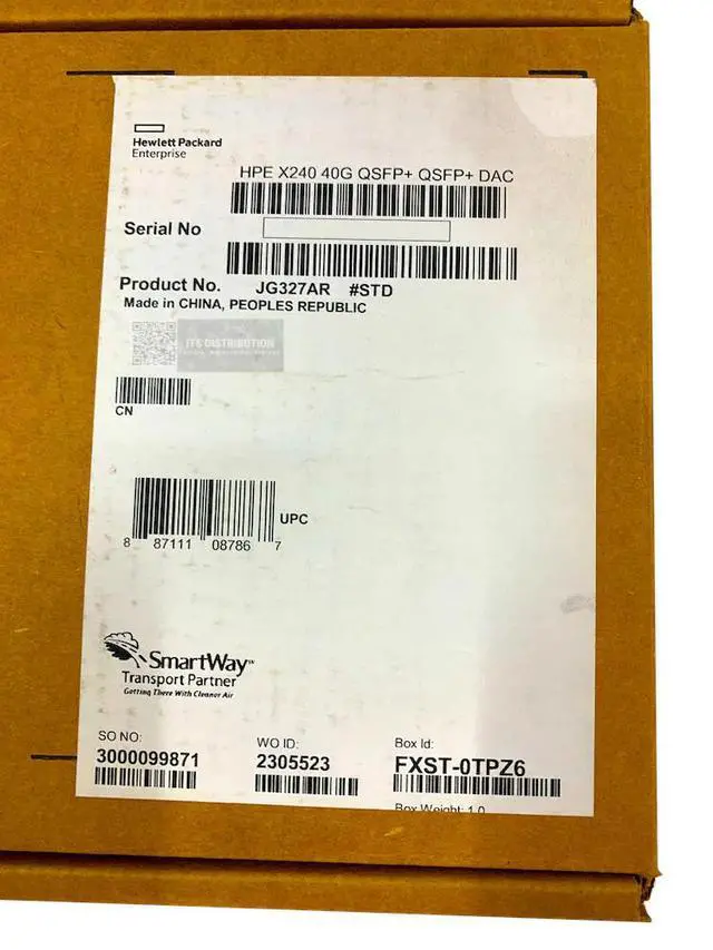 Alt view image 2 of 2 - Factory Sealed Renew HP X240 40G QSFP+ Network Cable 9.84 ft 1 x Male (JG327A)