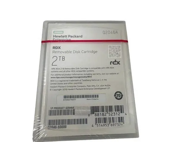 Alt view image 3 of 3 - HPE HP RDX 2TB Removable Disk Cartridge RHDD 759488-001 (Q2046A)