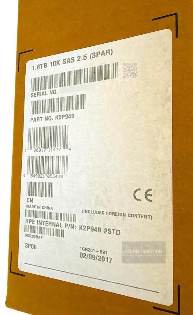 Alt view image 2 of 2 - HPE 3PAR 8000 1.8TB SAS 10K SFF 2.5inch 810760-001 HDD (K2P94B)