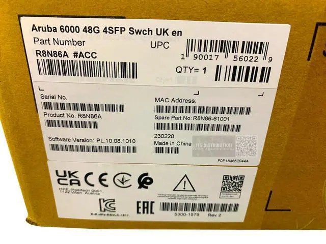 Alt view image 3 of 3 - HPE Aruba 6000 48G 4SFP Switch (Replacement for J9775A) (R8N86A)