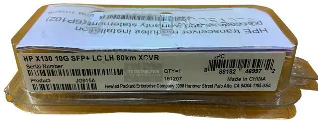 Main image of HPE X130 10G SFP+ LC LH 80KM XCVR Transceiver (JG915A)