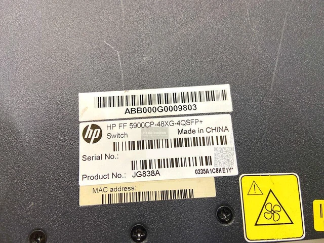 Alt view image 2 of 2 - HPE FlexFabric 5900CP-48XG-4QSFP+ Switch (JG838A)