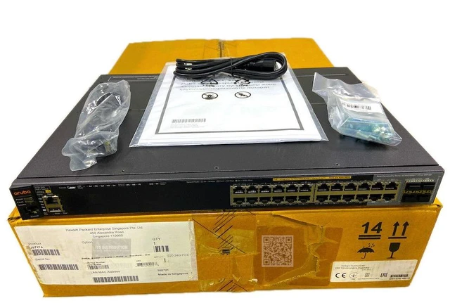 Alt view image 3 of 3 - HPE Aruba 2920-24G-POE+ Switch + J9733A Stacking Module (J9727A)