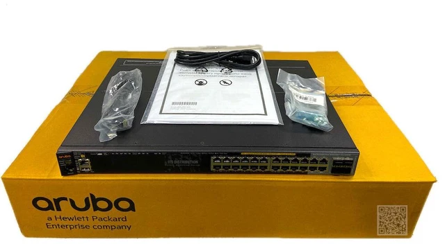 Alt view image 2 of 3 - HPE Aruba 2920-24G-POE+ Switch + J9733A Stacking Module (J9727A)