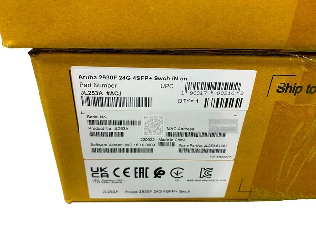 Alt view image 4 of 4 - HPE Aruba 2930F 24G 4SFP+ Switch (JL253A)