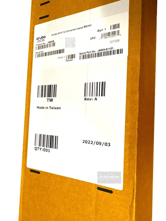 Alt view image 3 of 3 - HPE Aruba X414 Networking 1U Universal 4-Post Rack Mount Kit (J9583B)