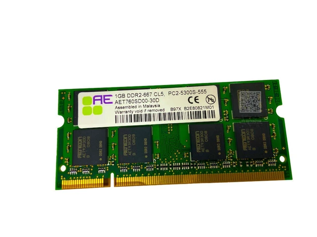 Alt view image 2 of 3 - Smart Modular 1GB DDR2 SDRAM Memory DDR2-667/PC2-5300 (GG12864SOD2667/1GB)