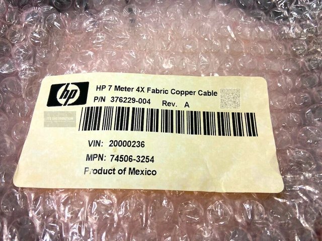 Alt view image 3 of 3 - HPE 7m 4x Infiniband Fabric Copper Cable 376229-004 74506-3254 (376232-B24)